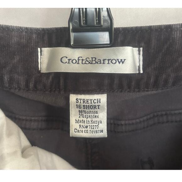 Vintage Croft & Barrow Dark Gray Cropped Jeans Womens Size 16 Short - Picture 2 of 5
